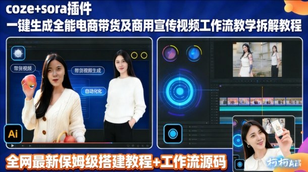 sora插件生成全能商用带货及宣传视频coze工作流拆解教程-heixxmi