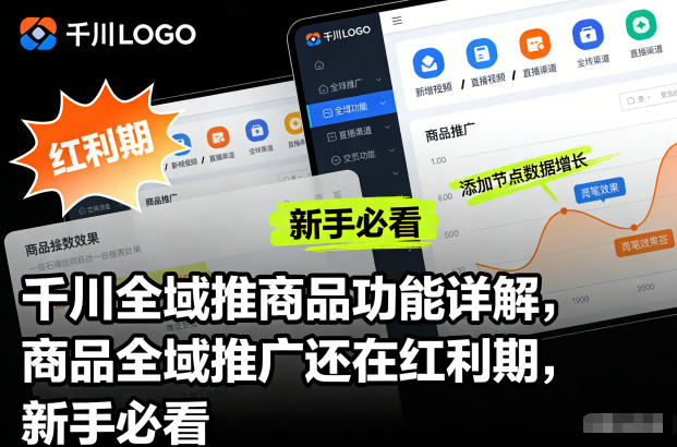 千川全域推商品功能详解，商品全域推广还在红利期，新手必看-heixxmi