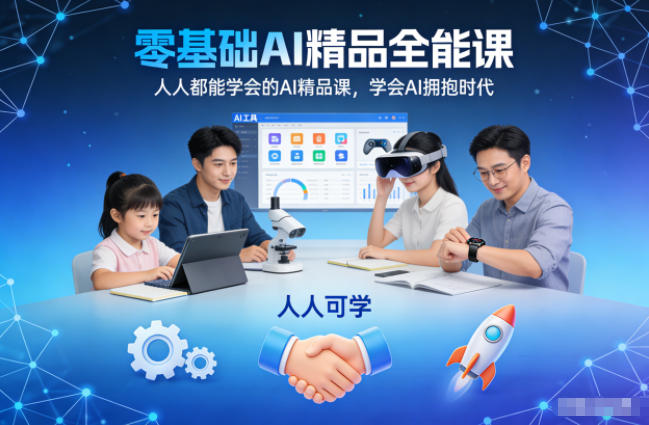 零基础AI精品全能课，人人都能学会的AI精品课，学会AI拥抱时代-heixxmi