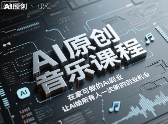AI原创音乐课程，在家可做的Ai副业，让Ai给所有人一次新的创业机会-heixxmi