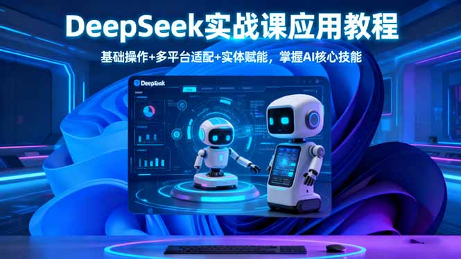 DeepSeek实战课应用教程、基础操作+多平台适配+实体赋能，掌握AI核心技能-heixxmi