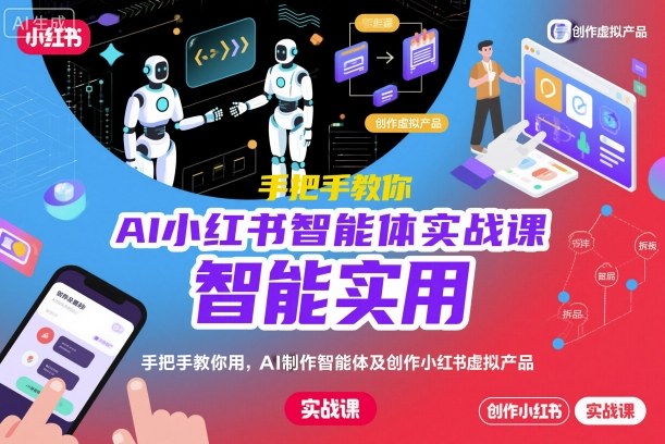 AI小红书智能体实战课，手把手教你用AI制作智能体及创作小红书虚拟产品，提效+内容商业化(更新)-heixxmi