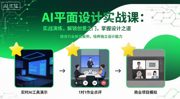 AI平面设计实战课，实战演练，解锁创意之门，掌握设计之道-heixxmi