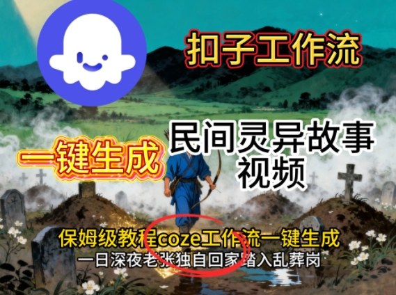 Coze扣子工作流一键生成民间灵异故事视频，保姆级教程搭建教学-heixxmi