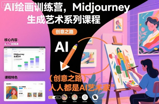 AI绘画训练营，Midjourney生成艺术系列课程，人人都是AI艺术家-heixxmi