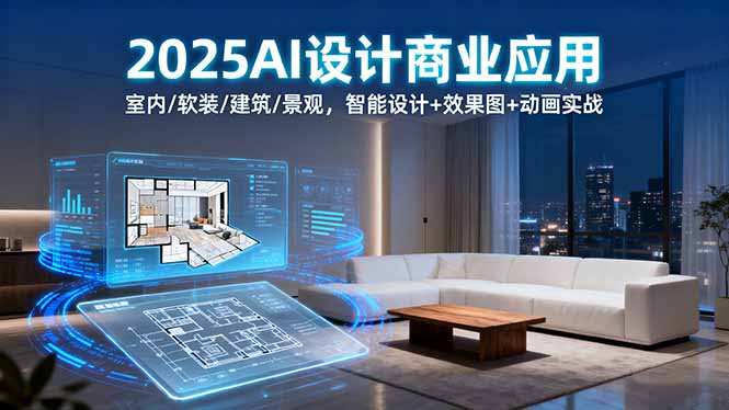 2025AI设计商业应用：室内/软装/建筑/景观，智能设计+效果图+动画实战-heixxmi