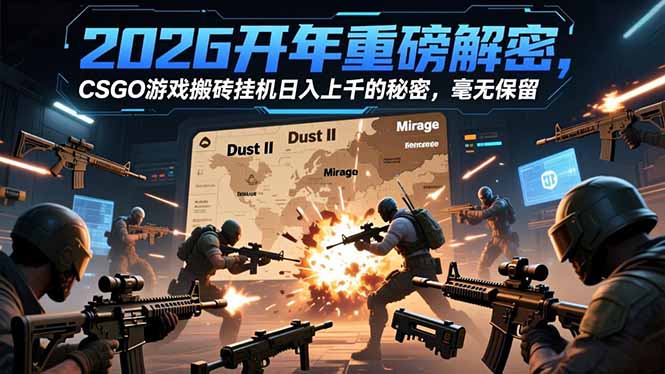 2026开年重磅解密，CSGO游戏搬砖挂机日入上千的秘密，毫无保留-heixxmi