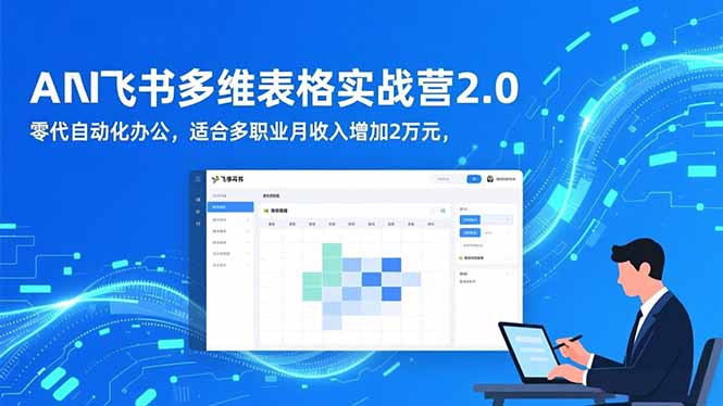 AI+飞书多维表格实战营2.0：零代码自动化办公，适合多职业月收入增加2万元-heixxmi