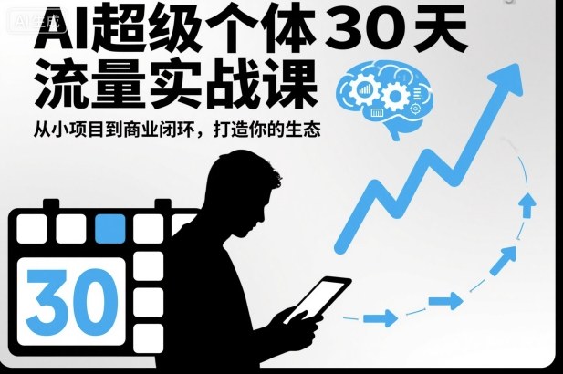 AI超级个体30天流量实战课，从小项目到商业闭环，打造你的生态-heixxmi