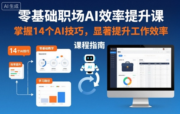 零基础职场AI效率提升课，掌握14个AI技巧，显著提升工作效率-heixxmi