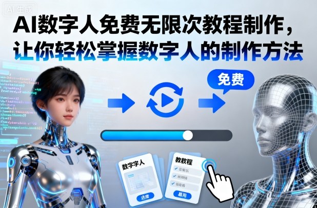 AI数字人免费无限次教程制作，让你轻松掌握数字人的制作方法-heixxmi
