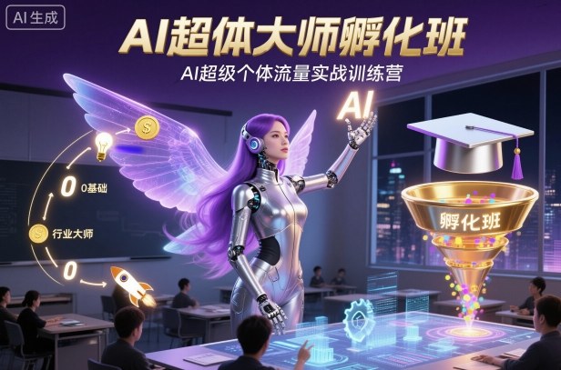 AI超体大师孵化班，AI超级个体流量实战训练营-heixxmi