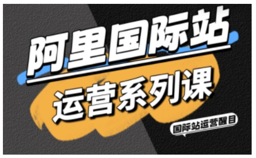 阿里国际站运营系列课，涵盖精准引流、直通车与全站推实战SOP，搭配AI效率工具包与高阶增长玩法-heixxmi