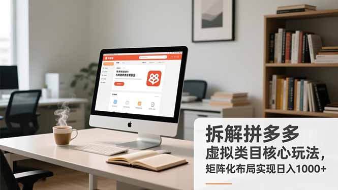 拆解拼多多虚拟类目核心玩法，矩阵化布局实现日入1000+-heixxmi