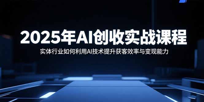 2025年AI创收实战课程：实体行业如何利用AI技术提升获客效率与变现能力-heixxmi