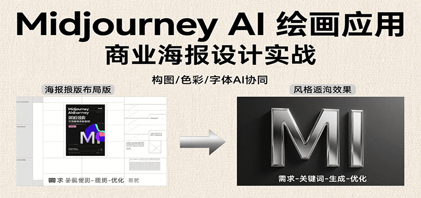 Midjourney AI绘画应用，关键词指令解析、漫画头像制作、海报设计、3D人物生成等-heixxmi