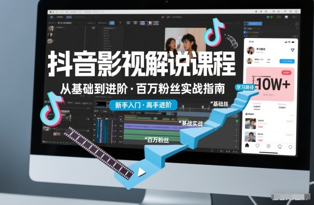 抖音百万粉丝影视解说课程，基础到进阶课，适合新手和进阶学习-heixxmi