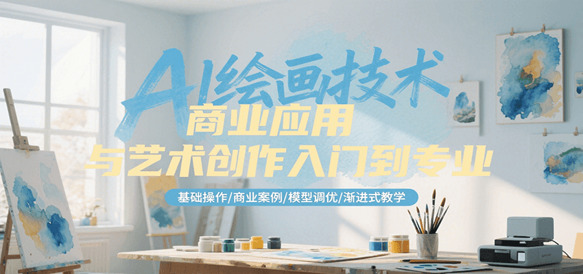 AI绘画技术商业应用与艺术创作入门到专业，基础操作/商业案例/模型调优/渐进式教学-heixxmi