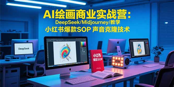 AI绘画商业实战营：DeepSeek/Midjourney/教学 小红书爆款SOP 声音克隆技术-heixxmi