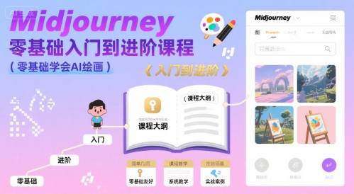 midjourney零基础入门到进阶课程，零基础学会AI绘画-heixxmi
