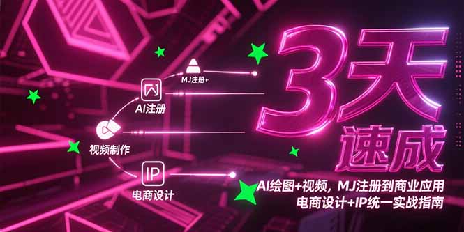 3天速成AI绘图+视频，MJ注册到商业应用，电商设计+IP统一实战指南-heixxmi