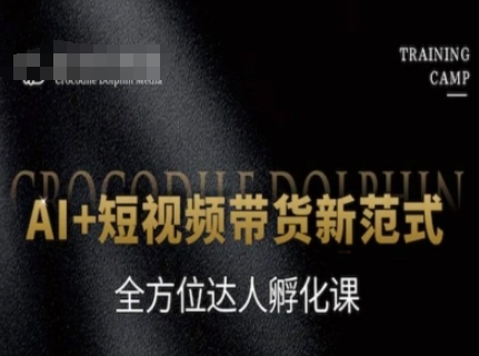 AI+短视频带货新范式，全方位达人孵化课-heixxmi