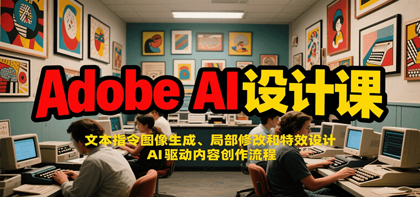 Adobe AI设计课：文本指令图像生成、局部修改和特效设计，AI驱动内容创作流程-heixxmi