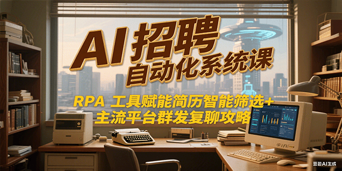 AI招聘自动化系统课，RPA工具赋能简历智能筛选+主流平台群发复聊全攻略-heixxmi