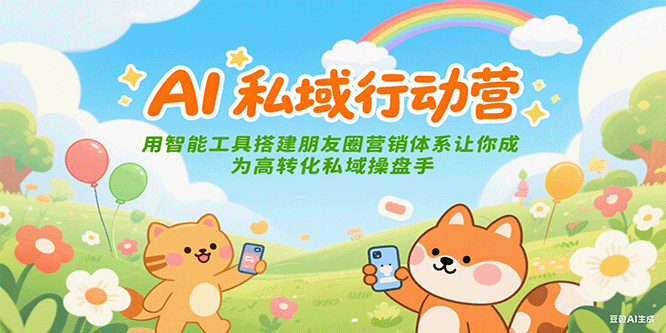 AI私域行动营：用智能工具搭建朋友圈营销体系让你成为高转化私域操盘手-heixxmi
