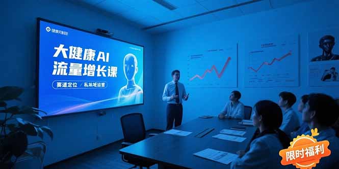 大健康AI流量增长课8.0，赛道定位方法论，AI数字人内容生产，私域转化运营-heixxmi
