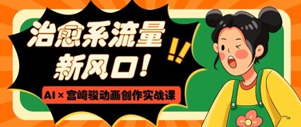 治愈系流量新风口，AI+宫崎骏动画创作实战课，从0到1打造爆款视频-heixxmi