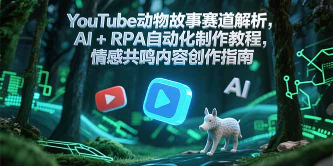 YouTube动物故事赛道解析，AI+RPA自动化制作教程，情感共鸣内容创作指南-heixxmi