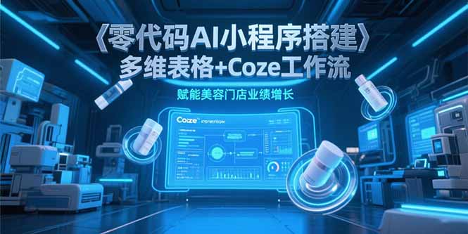 零代码AI小程序搭建，多维表格+Coze工作流，赋能美容门店业绩增长-heixxmi