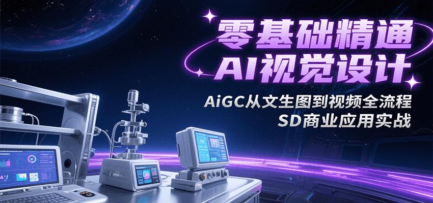零基础精通AI视觉设计，AiGC从文生图到视频全流程，SD商业应用实战-heixxmi