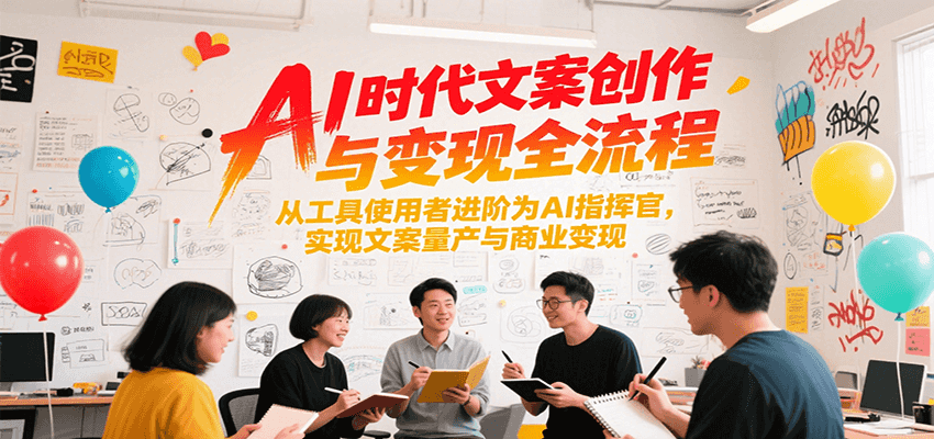 AI时代文案创作与变现全流程，从工具使用者进阶为AI指挥官，实现文案量产与商业变现-heixxmi