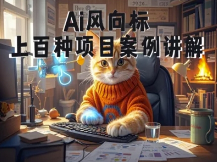 Ai风向标-附100种项目案例玩法-0基础小白到大神ai视频商业应用教学-heixxmi