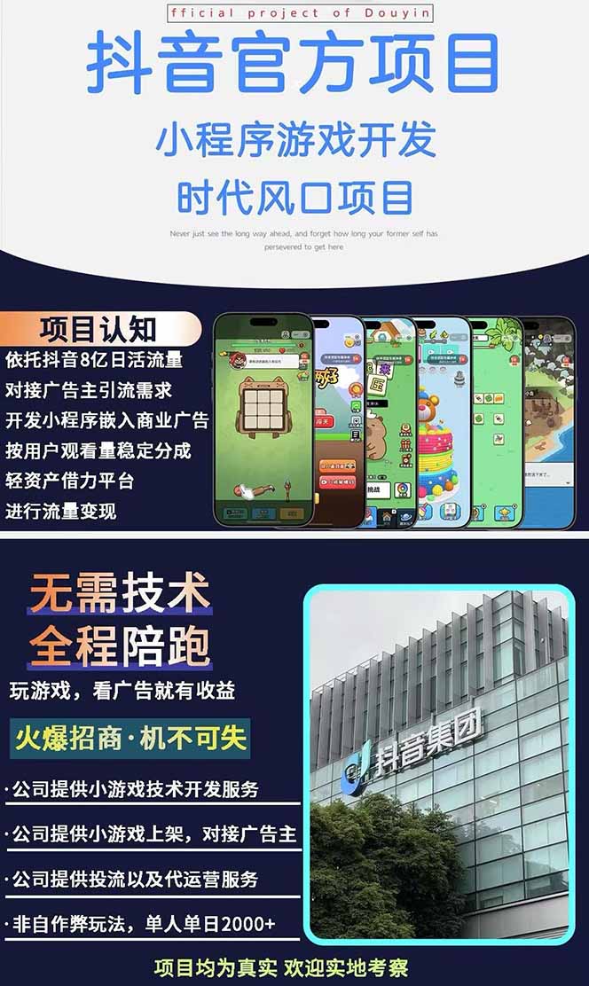 图片[1]-2025最热抖音官方项目 Ai时代风口项目小程序游戏开发 实测单个游戏日收…-heixxmi