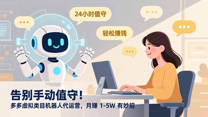 告别手动值守！多多虚拟类目机器人代运营，月赚 1-5W 有妙招-heixxmi