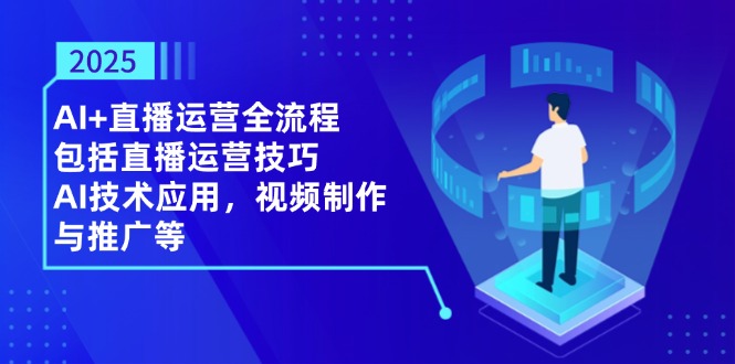 2025AI+直播运营全流程，包括直播运营技巧，AI技术应用，视频制作与推广等-heixxmi