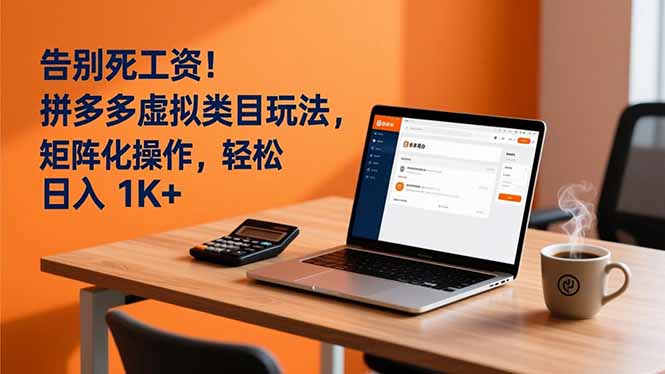 告别死工资！拼多多虚拟类目玩法，矩阵化操作，轻松日入 1K+-heixxmi