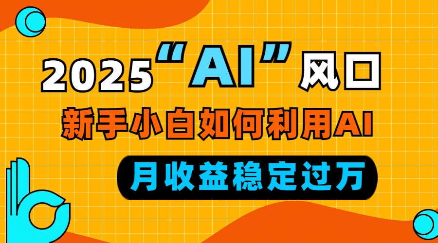 2025“ AI ”风口，新手小白如何利用ai，每月收益稳定过万-heixxmi