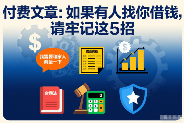 付费文章：如果有人找你借钱，请牢记这5招-heixxmi