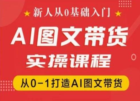 新人从0基础入门，抖音AI图文带货实操课程，从0-1打造AI图文带货-heixxmi