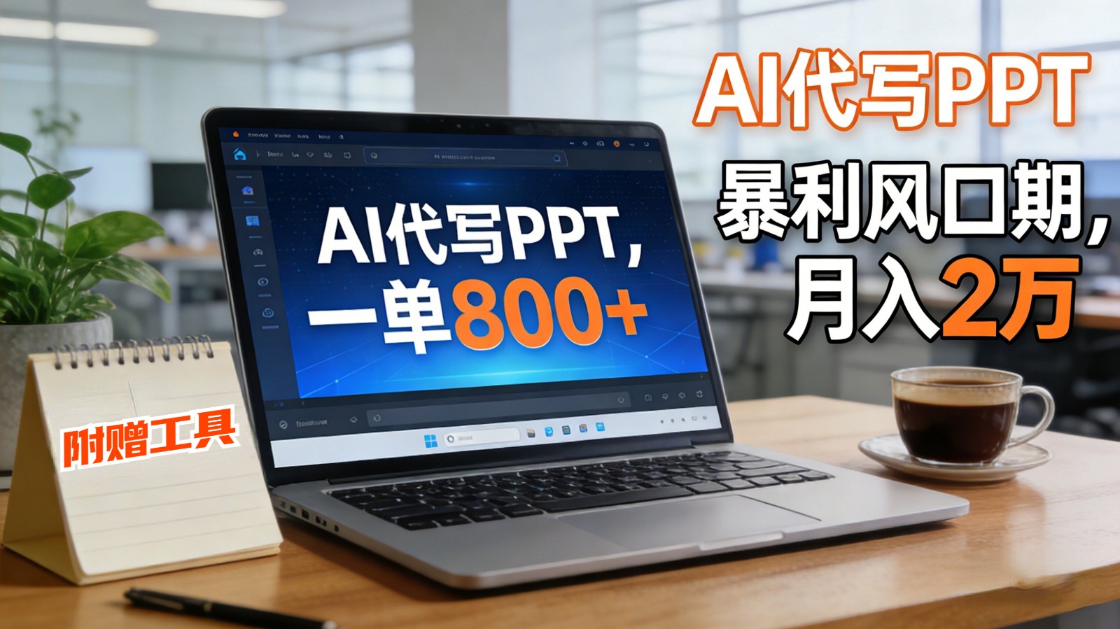 AI 代写做 PPT！一单狂赚 800+，风口期月入 2 万(工具 + 提示词直接送)-heixxmi