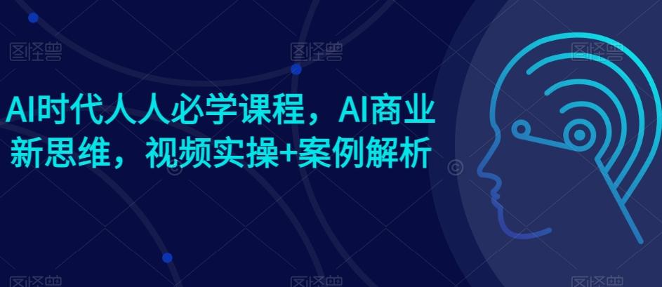 AI时代人人必学课程，AI商业新思维，视频实操+案例解析【赠AI商业爆款案例】-heixxmi