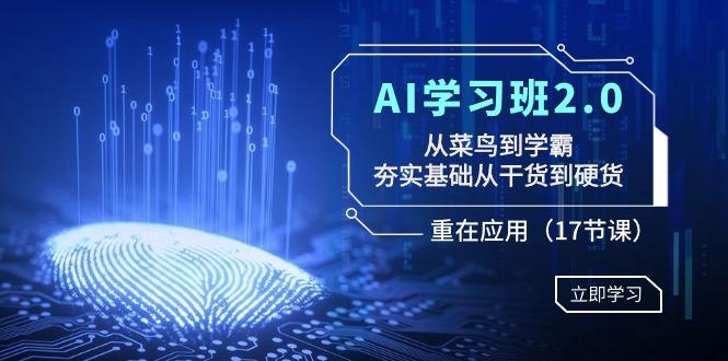 AI学习班2.0：从菜鸟到学霸，夯实基础从干货到硬货，重在应用(17节课)-heixxmi