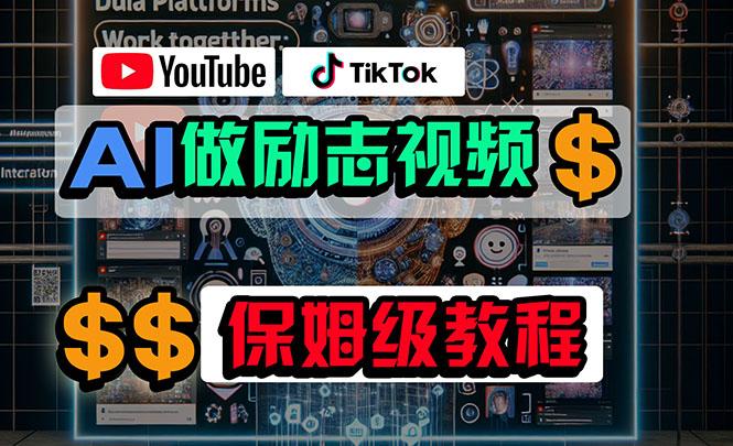利用AI制作励志视频，在YouTube和TikTok赚钱，小白可做(附工具-heixxmi