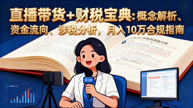 直播带货+财税宝典：概念解析、资金流向、涉税分析，月入10万合规指南-heixxmi