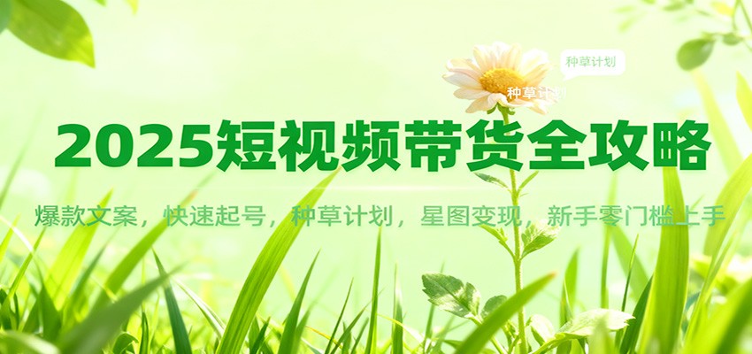 2025短视频带货全攻略：爆款文案，快速起号，种草计划，星图变现，新手零门槛上手-heixxmi