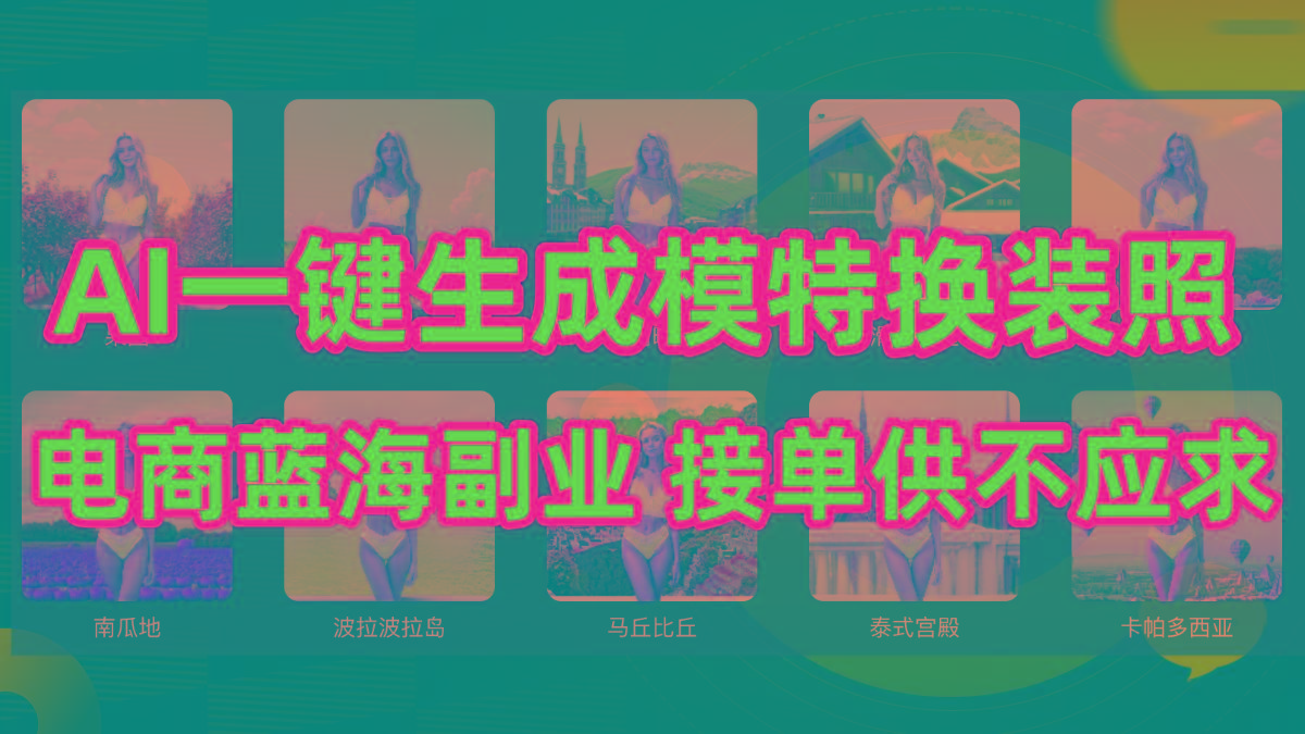 (9616期)AI制作一键生成模特换装照，电商蓝海副业供不应求-heixxmi